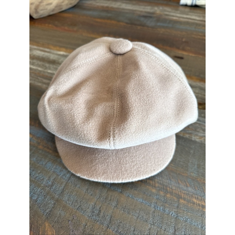 Vintage Newsboy Cap Beige Medium United Hatters Union Made In USA